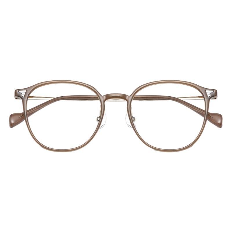 Wen Yi Ultra-Light Prescription Glasses for Women with Round Faces, Can Be Customized with High-Degree Lenses, Anti-Blue Light, and Slimming Effect Without Makeup, Frame 01247