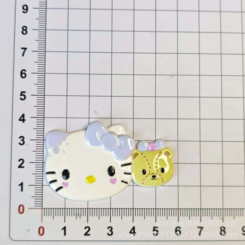 可爱新款kt卡通发夹少女甜美侧边小熊头饰鞋花手机壳奶油胶配饰|undefined