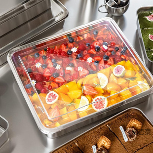 Tiramisu Special Stainless Steel Iron Box Cake Packaging Box Stall Container Dish Mold Box Tray