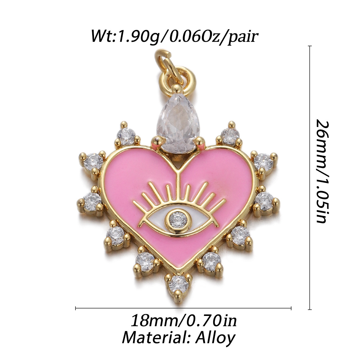 1 Piece Copper Solid Color Pendant display picture 2