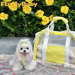 Fluffybaby 夏大容量猫バッグポータブルペットバッグ通気性ショルダー犬バッグメッシュペットバッグ