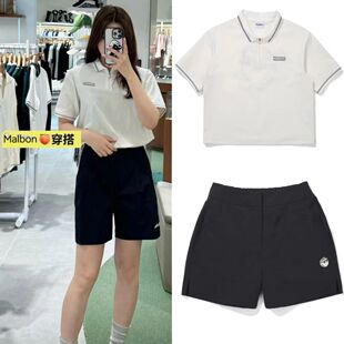 South Korea Malbon Golf Women's 25 New Short-Sleeved T-Shirt Sports Casual Versatile Fashionable Breathable Quick-Drying Clothing