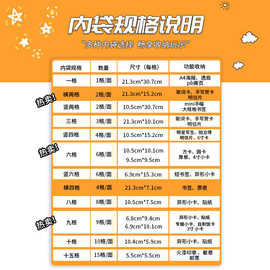 4孔A4九宫格PP透明4格卡片卡页明星卡通pp收纳册相册A5卡册内页