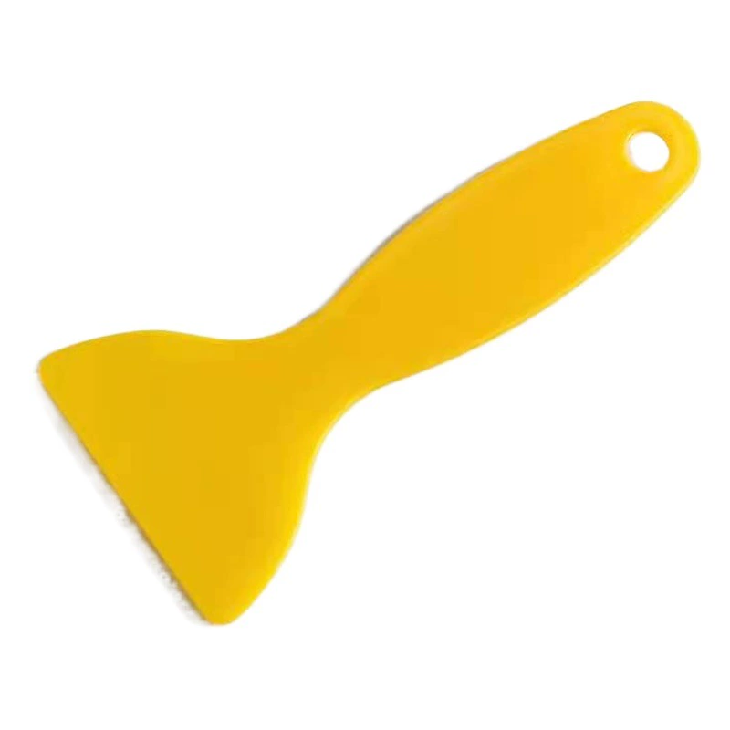 Маленькая желтая лопата для ручного счета утолщение небольшой скребковый нож для автомобильной пленки пленки инструмент треугольный пластик маленький скребковый тыква жесткий скребк