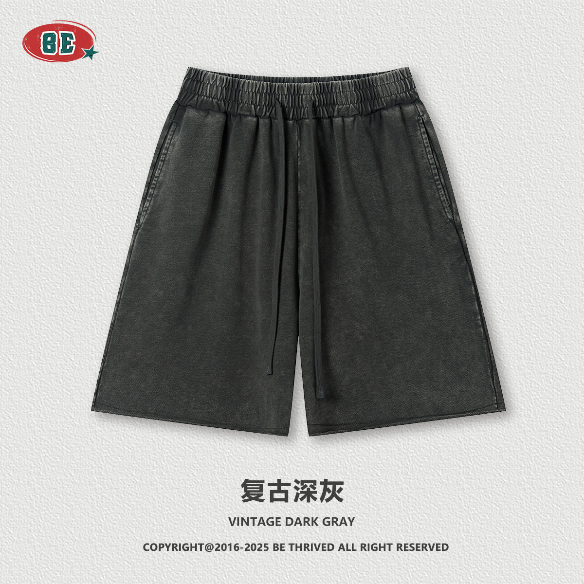 Be Hombres| 2025 verano americano retro transfronterizo flocos de nieve doblados pantalones cortos de mangas cortas de dos piezas con camisetas pesadas para hombres