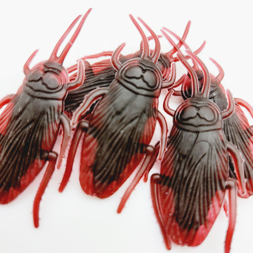 P1114A Prank Simulation Cockroach Silicone Fake Cockroach King Magic Scary Children's Toy