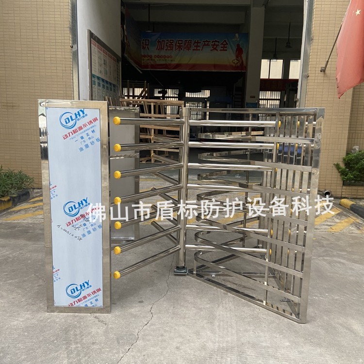 湖南张家界景区单向门 出入口手推旋转门 不锈钢旋转闸 只进不出