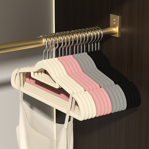 Yiwu Yibiao Organized Clothes Hanger, Invisible Clothes Hanger, Velour Clothes Hanger, Anti-Slip Clothes Hanger, Clothes Hanger, Household Clothes Hanger, Wholesale 