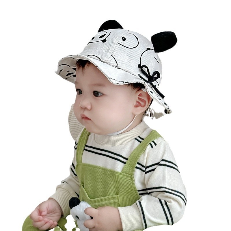 Sombrero de bebé primavera y otoño delgado bebé hombre lindo recién nacido pequeño mes de edad fuera pescador sombrero sombrero de sol invierno