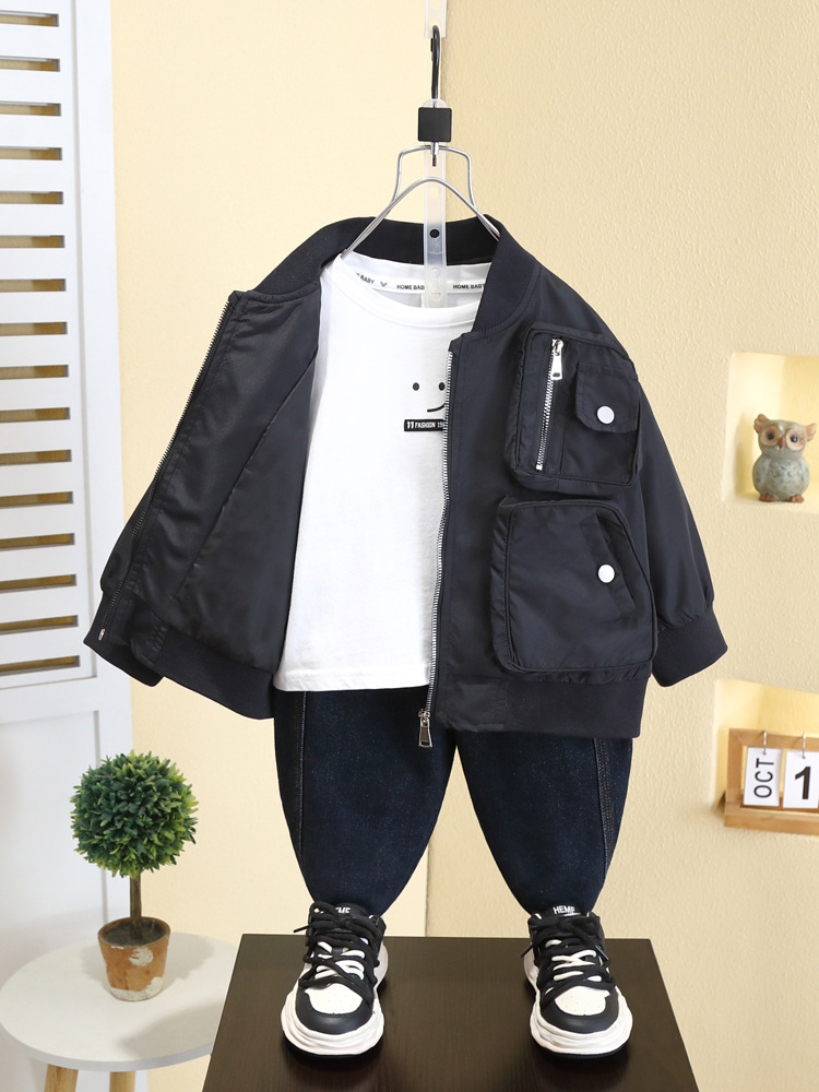 Chaqueta de Trabajo para Niños 7563, Estilo Moderno, Primavera y Otoño 2026, Nuevo Modelo, Ropa Superior para Bebés y Niños Pequeños image 6