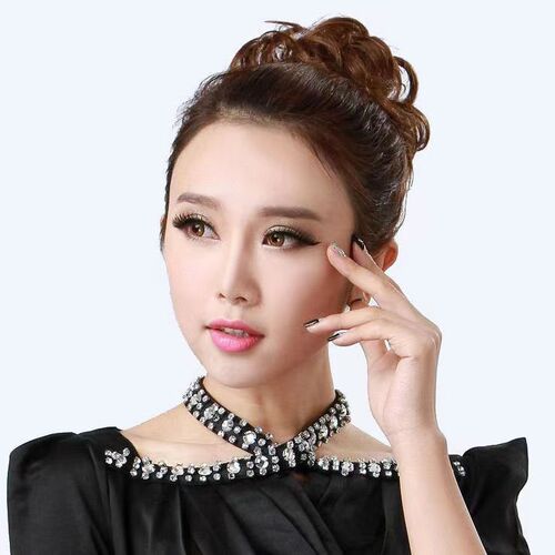 Wig hair band, rubber band, hair bun, hair band, hairpin, flower ball, flower bud, female head flower, fluffy curly hair, big hair band