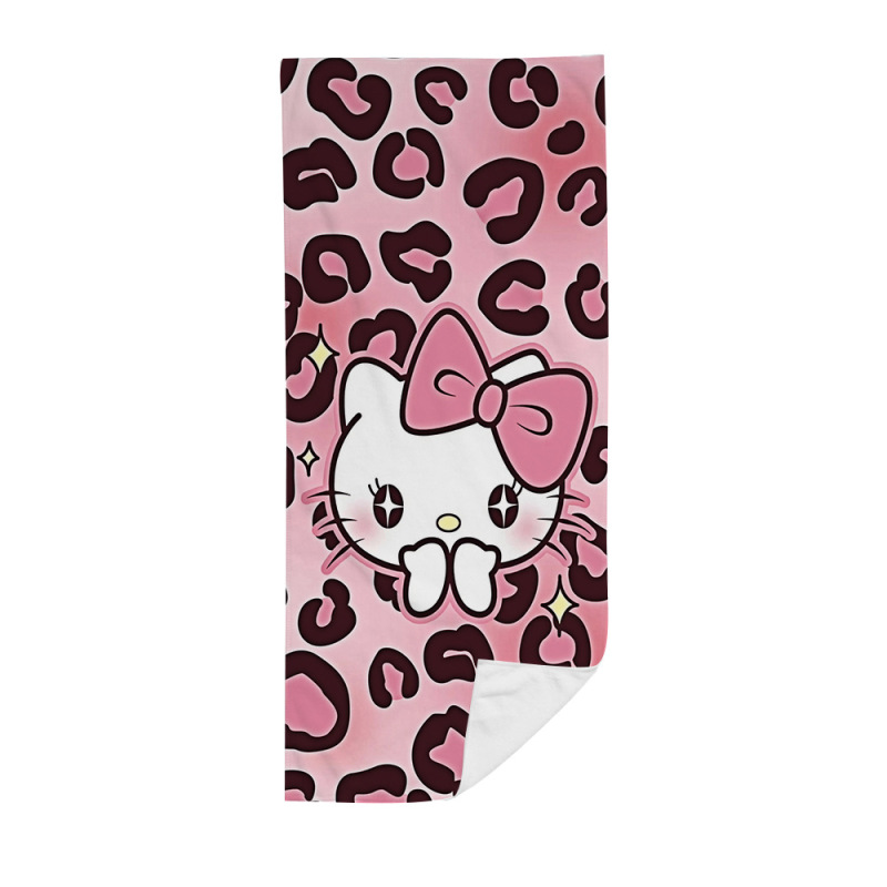 豹纹kitty猫运动毛巾擦汗降温必备健身毛巾吸水运动毛巾擦汗巾|undefined