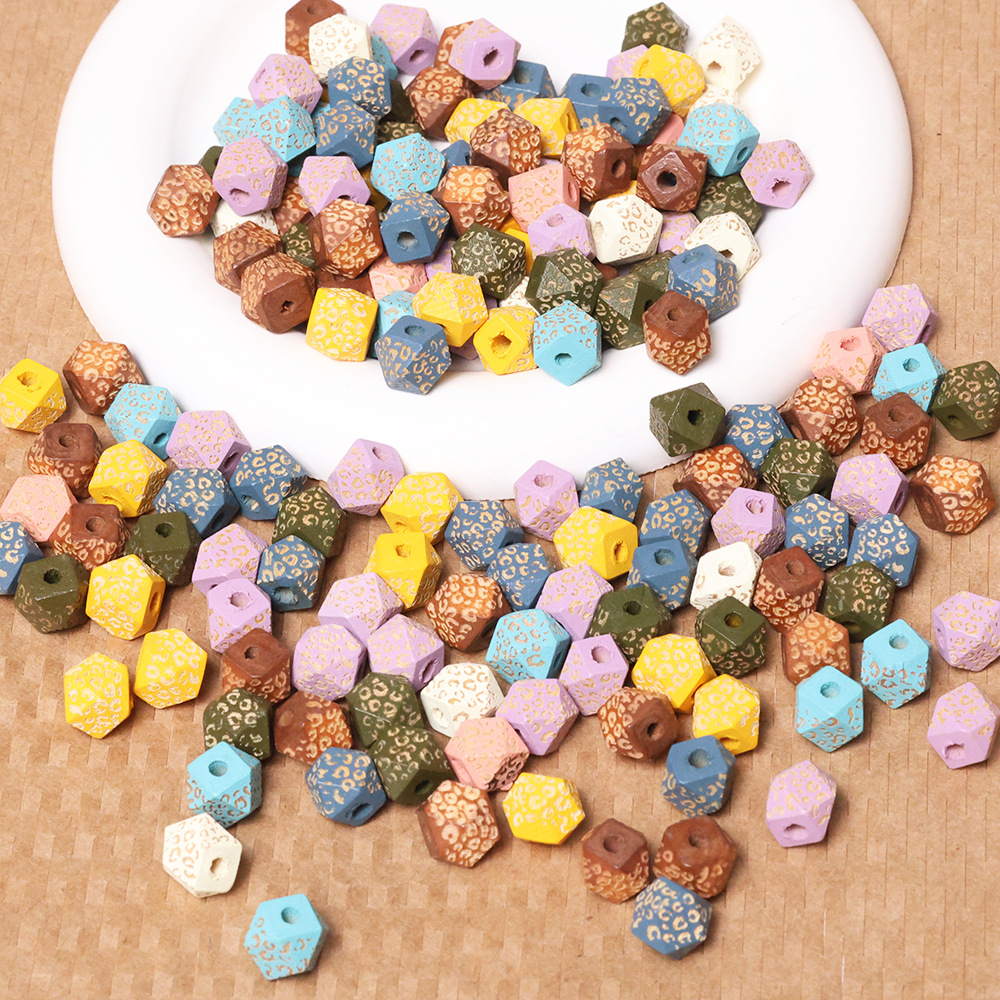 Carved retro wooden beads