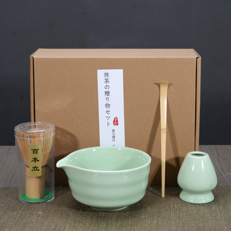 Japonés Matcha tazón Matcha túnica canción té herramientas de pedido taza de té de cerámica taza de té mezclador Matcha cepillo taza de té