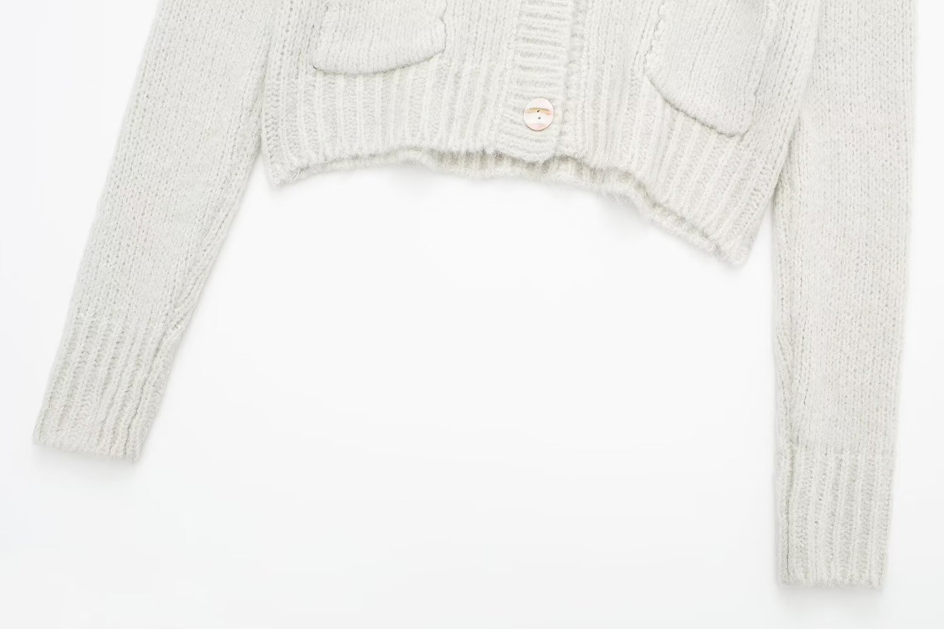 Dameskleding 2024 herfst en winter nieuwe straatmode V-hals gebreide cardigan jas_voghion.com