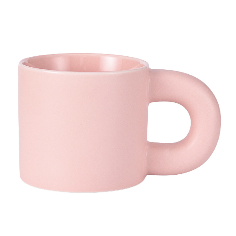 Transfronterizo de Amazon taza blanca taza de alto aspecto creativo Oficina taza de café pareja taza de agua Taza de cerámica
