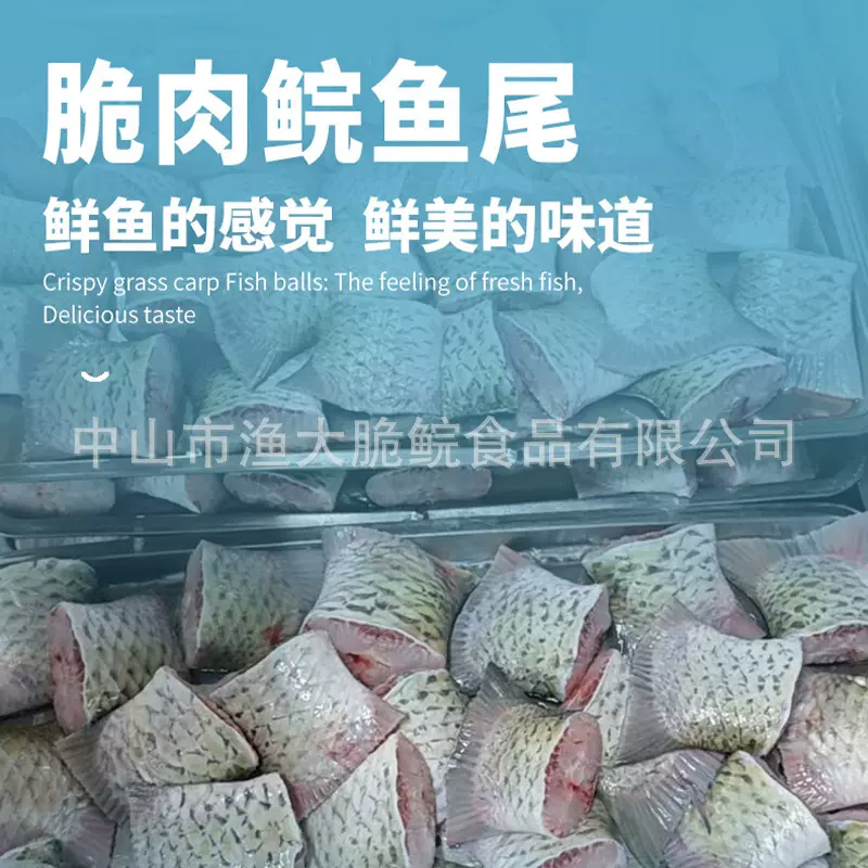 中裕脆肉鲩鱼20kg脆皖鱼肉冷冻批发带骨渔大脆鲩鱼尾