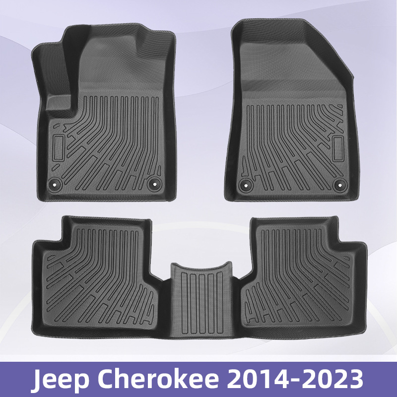 Aplicable a Jeep Cherokee 2014 - 2023 TPE Foot Pads 3D All Weather Material Backpack Pad