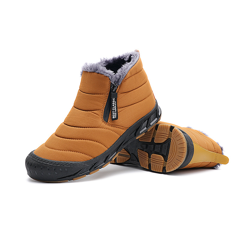 Zapatos acolchados de algodón para hombres y mujeres de comercio exterior 2310 invierno cálido montañismo gaobang forrado de lana botas de nieve al aire libre engrosadas zapatos de edad avanzada