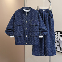 儿童装男童秋装牛仔套装2025新款春秋款中大童运动秋款酷帅气时髦