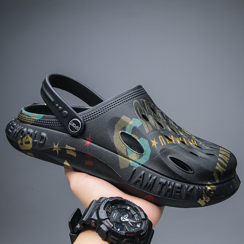 Coconut Cave Shoes Camouflage 2023 New Sandals Men's Beach Shoes Going Out Baotou Garden Casual Student Sandals