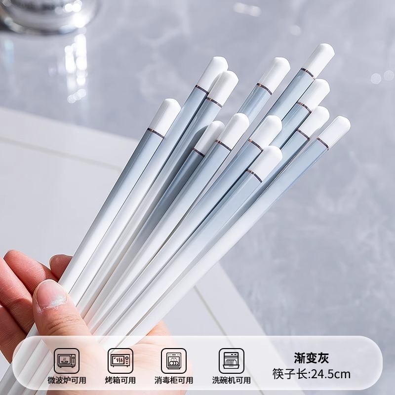 陶瓷筷子家用高档抗菌防霉景德镇陶瓷筷子防摔防滑耐高温2025新款|undefined