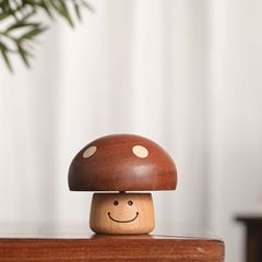 工場直売烏檀木キノコオルゴール置物創意プレゼントホーム置物小キノコオルゴール置物