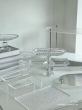 新款亚克力玻璃甜品台架子出十件甜品台架子瓜子亚克力托盘无