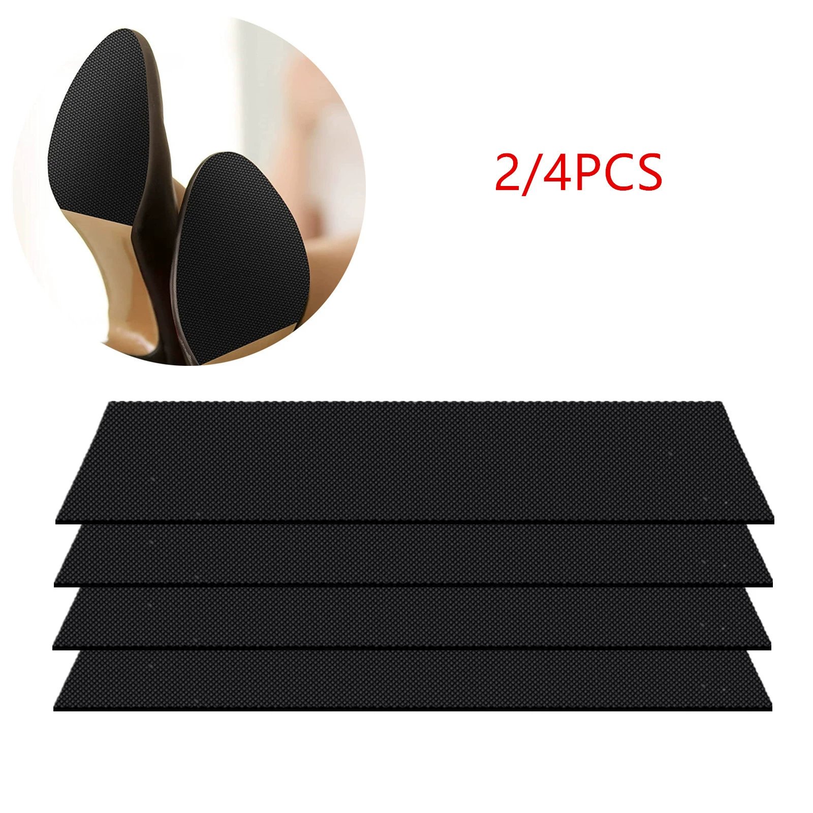 Самоклеящаяся подошва, противоскользящий коврик, резиновая защитная противоизносная наклейка, 2/4 шт., черная, 27x10 см