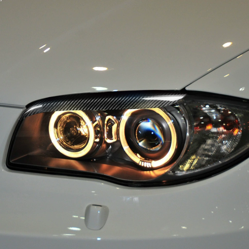 Подходят для 04-11 BMW E81 E82 E87 E88 128i 135i карбоновые волокна светодиодные фары для тюнингованных автомобилей