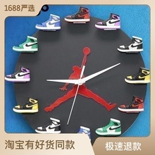 个性装饰AirJordan乔丹aj1时钟 篮球3D立体鞋模型运动创意挂钟