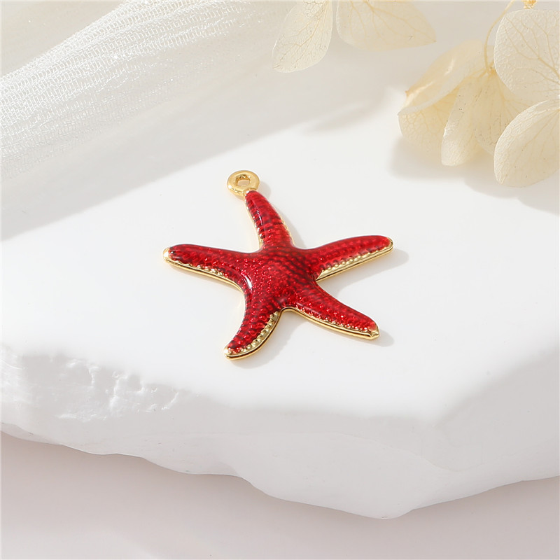 1 Piece Copper Gold Plated Starfish Pendant display picture 5