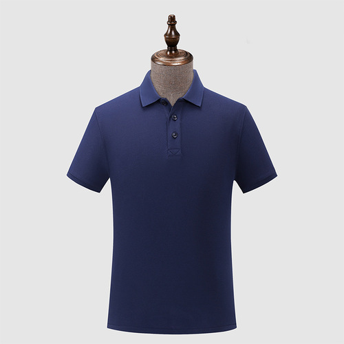 Custom printed logo t-shirt with ribbed collar, short sleeve polo shirt, cultural shirt, work uniform, embroidery.