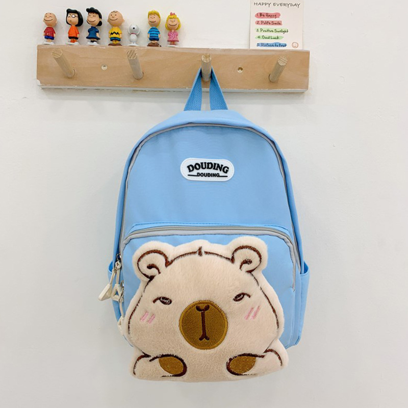 Cute mochila escolar para niñas jardín de infantes Capibara mochila infantil caricatura preescolar mochila para niños pequeños