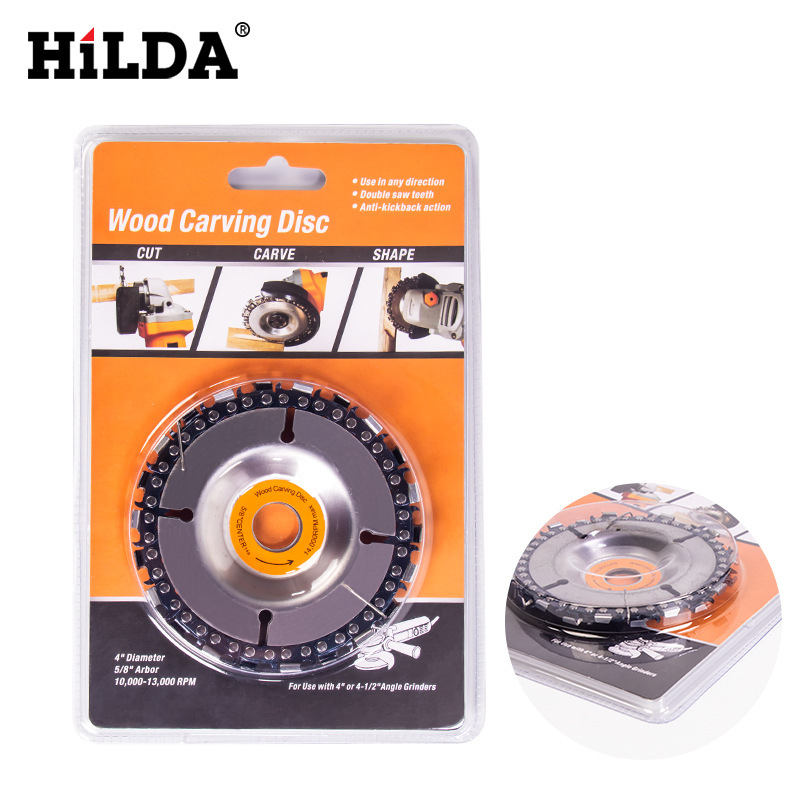 希尔达厂家直销22齿4寸角磨用链锯盘木工链条盘圆盘链盘当天发货