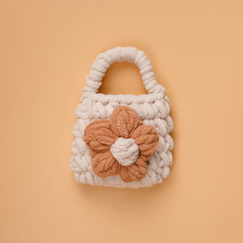 Bolsa de auriculares ganchillo acabado con cubierta protectora bluetooth peluche lindo oso pequeño tejido a mano bolsa de cambio de llavero