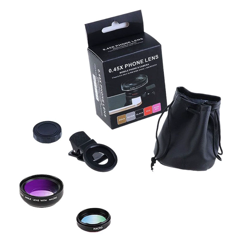Универсальный зажим для универсального мобильного телефона Professional 37 мм 0,45X 49UV сверхширокоугольный + макро объектив для мобильного телефона два в одном