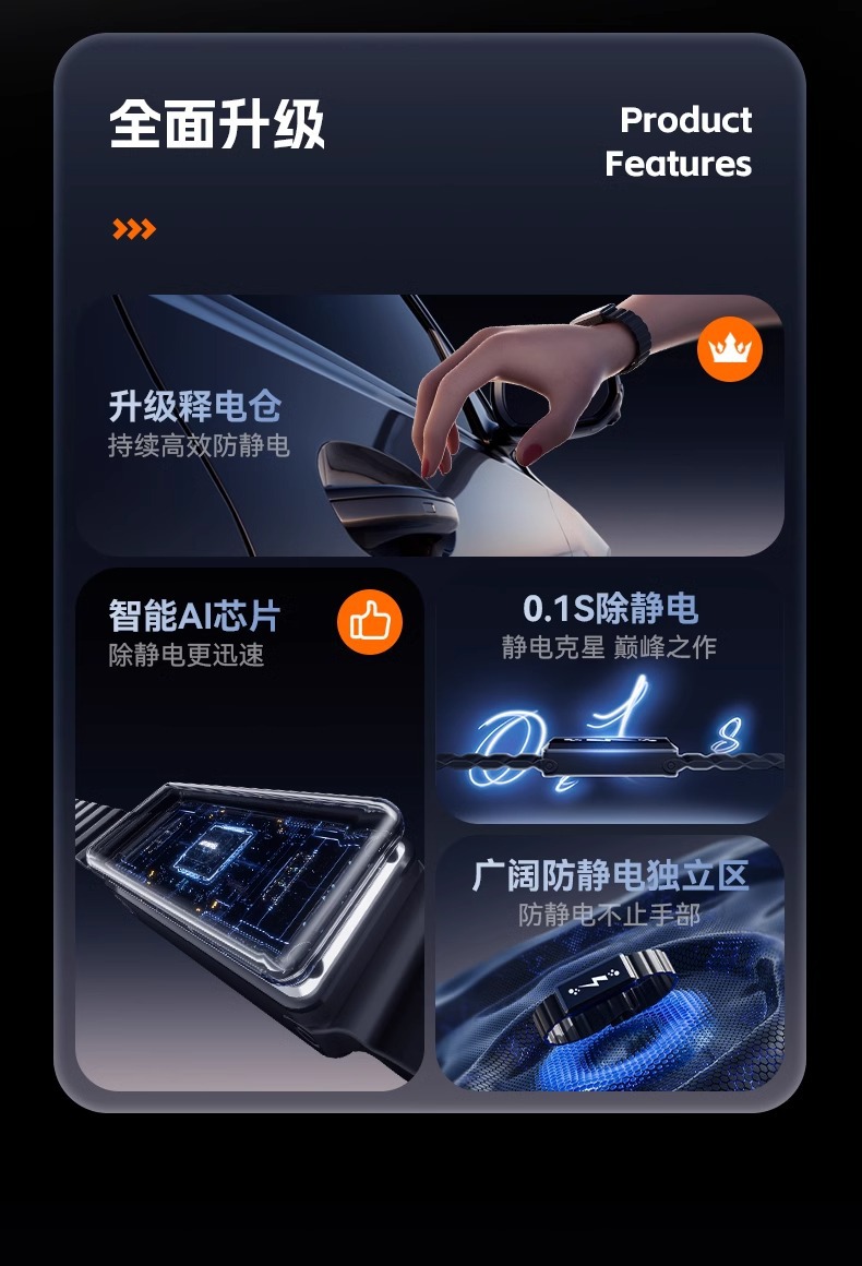 Autumn and Winter Anti-Static Wristband Releases Negative Ions from the Body to Eliminate Static Electricity, Silicone Wireless Sports Watch Wholesale