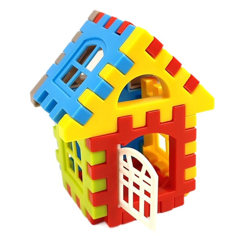 Casa grande de bloques de construcción de 3-6 años de edad juguetes educativos Tipo de sala de montaje de niños y niñas grandes bloques de construcción de plástico Juguetes
