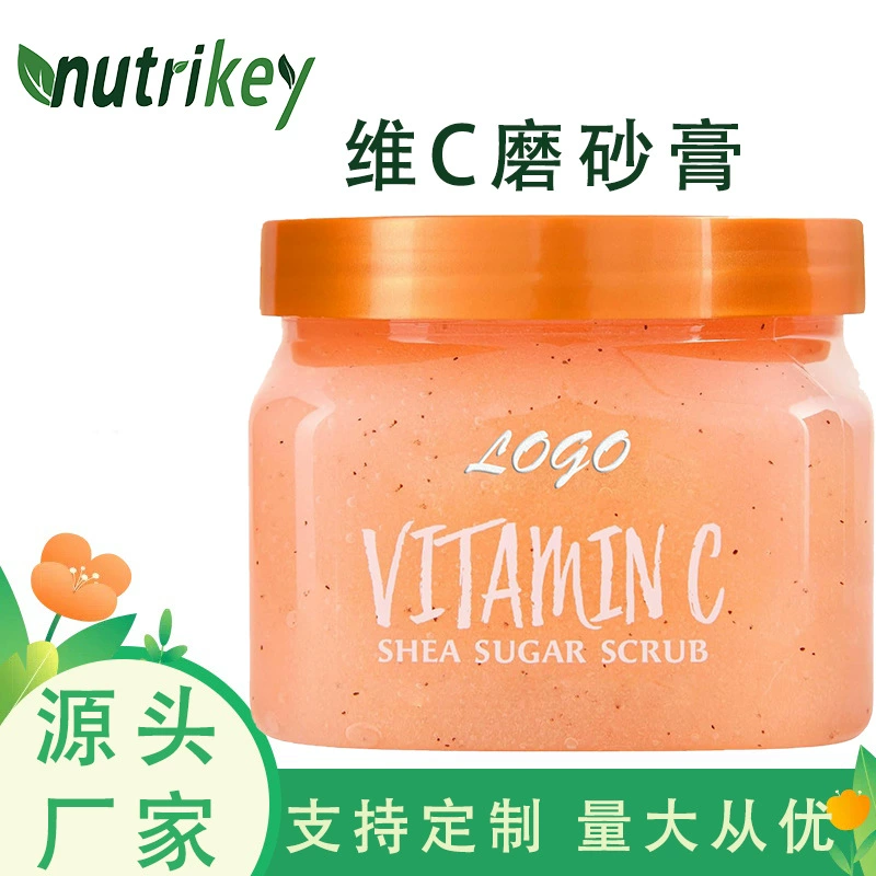 Трансграничная поставка Витрина C абразивный VC Shea Sugar Scrub Отшелушивающий источник Фабрика поддерживает OE M