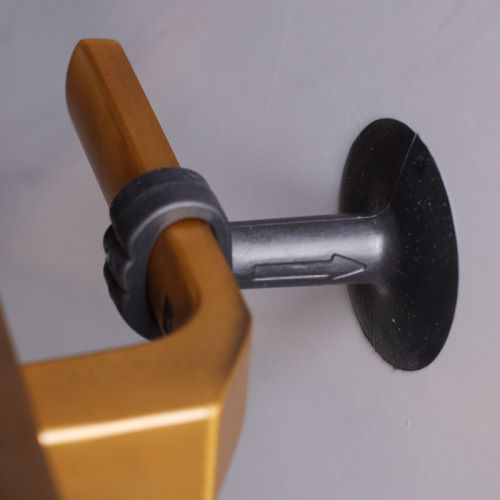 New model door suction silicone no-drilling door handle anti-collision pad door back suction cup bathroom door stop door barrier gray black