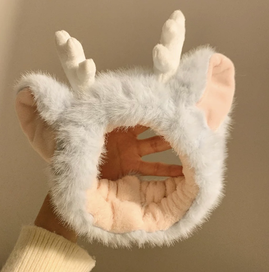 Lavado de la cara banda de pelo de moda femenina Coreana Red diadema roja estudiante dulce Linda máscara de maquillaje banda de pelo horquilla