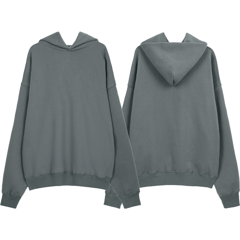 Versión alta yeezy Kanye mismo estilo calle alta color sólido forro polar cremallera con capucha suéter de los hombres y las mujeres del mismo estilo HOODIE