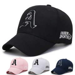 New men's and women's baseball caps with embroidered letters, spring and autumn outdoor sun hats, fashionable Korean style sun visors and peaked hats, trendy