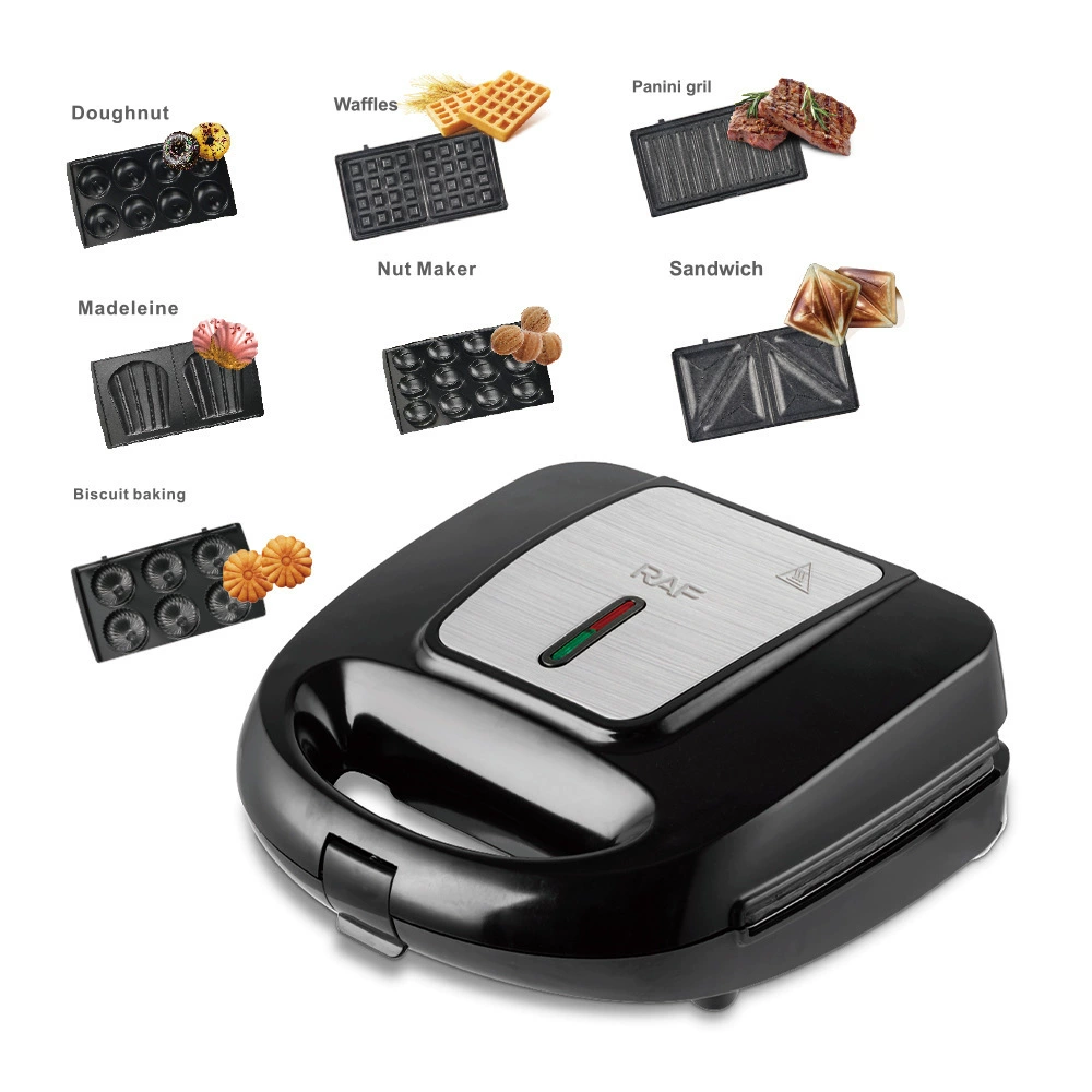 RAF .European standard cross-border multifunctional seven-in-one sandwich machine, steak machine, waffle machine, breakfast machine and bread machine