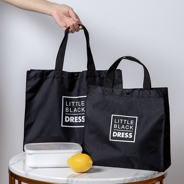 Black shopping bag for traveling