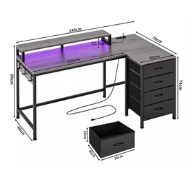 电脑桌;收纳架;简易储物柜