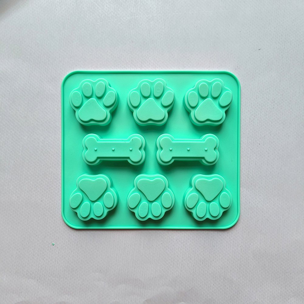 Silicona 6 con hueso de garra de gato 78 molde de chocolate galletas de bricolaje mousse molde para hornear pastel de pudín de caramelo