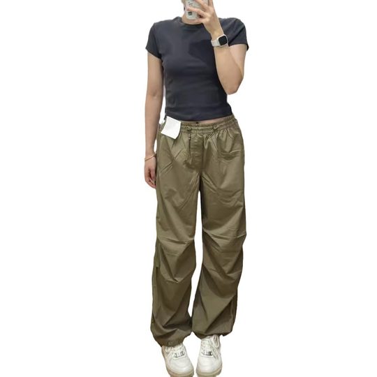 2024 Summer New Parachute Pants Women's Casual Wide Leg Pants Sweat-Absorbing Quick-Drying Workwear Sweatpants 464888