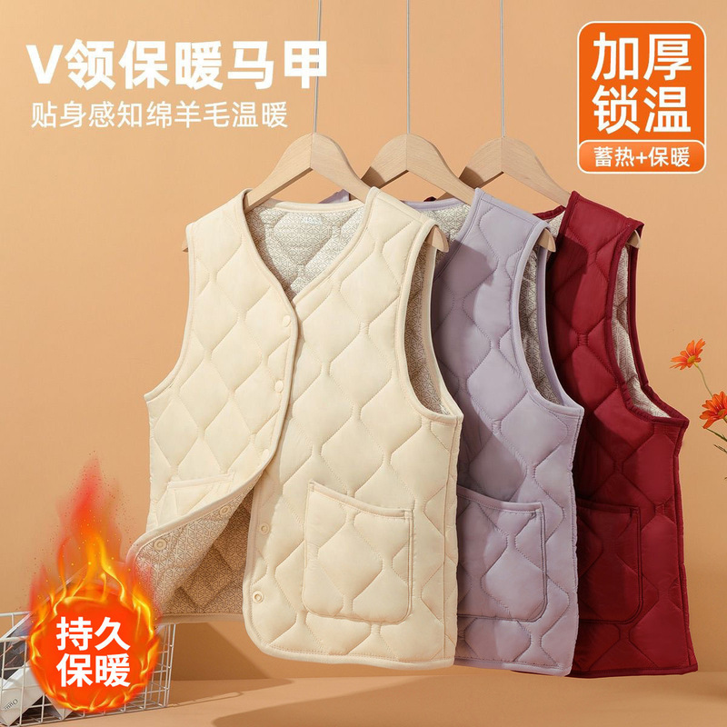 Women's Winter Warm down Cotton Vest for Women's Outer Wear Casual Waistcoat Warm Unisex Vest for Inner Wear Vest